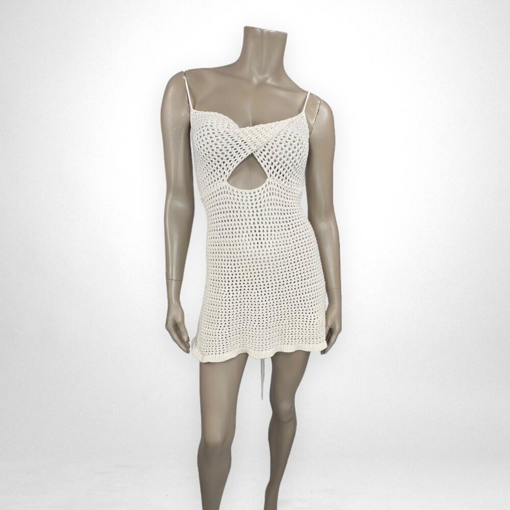 Crochet Knit‎ Cream Swimsuit Cover Up S